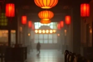 三十七度二剧照：走廊尽头的输液架与百叶窗光斑